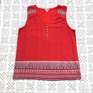 LUCKY BRAND SWEET VINTAGE HENLEY TANK